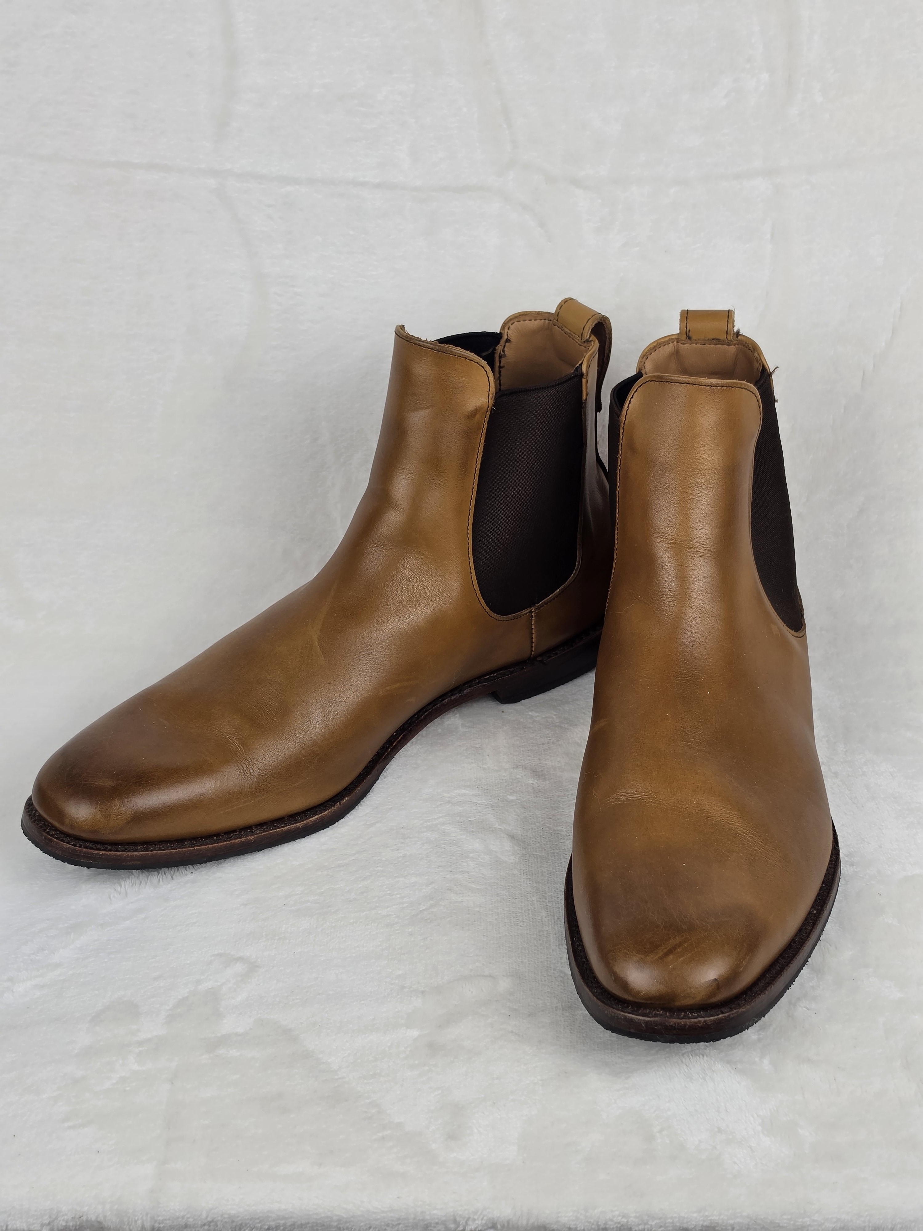 Allen Edmonds Liverpool Chelsea Boot Men's 13 Walnut Calfskin Made In Usa